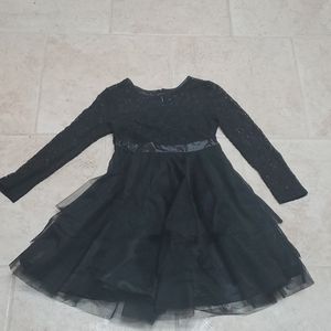 Girls Black Lace Dress